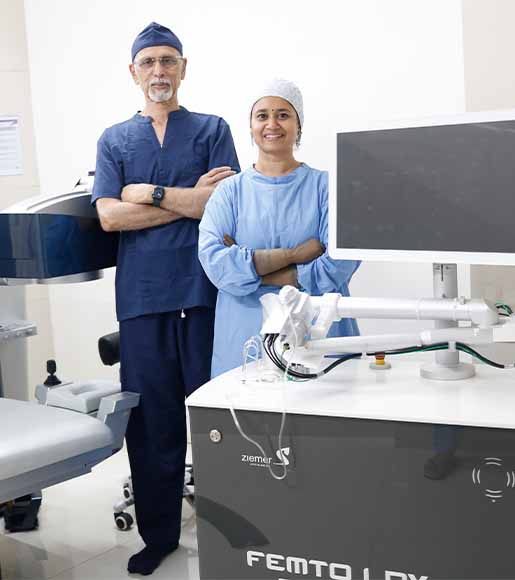 Femto Lasik - Robotic Laser Blade-less Cataract and Lasik Surgery in Navi Mumbai and Dombivali at Laxmi Eye Hospitals and Institute